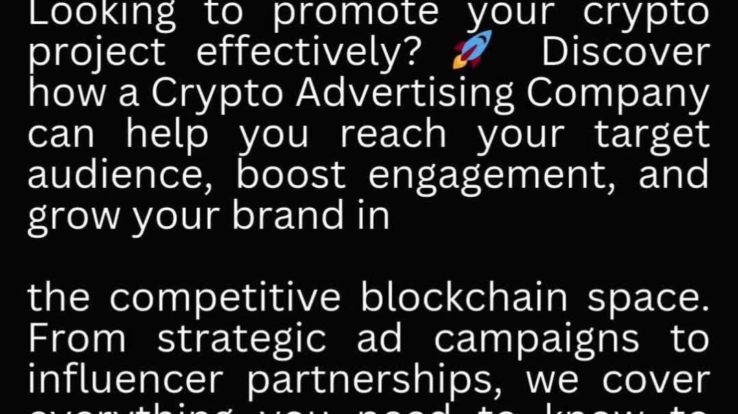 Crypto Advertising Company