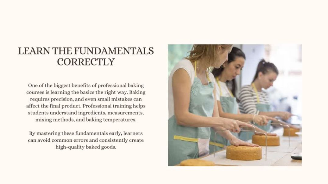 Key Benefits of Learning Professional Baking Courses