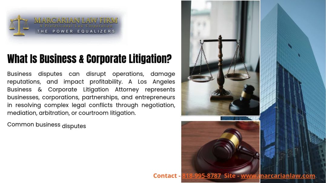 Los Angeles Business & Corporate Litigation Attorney | Marcarian Law Firm